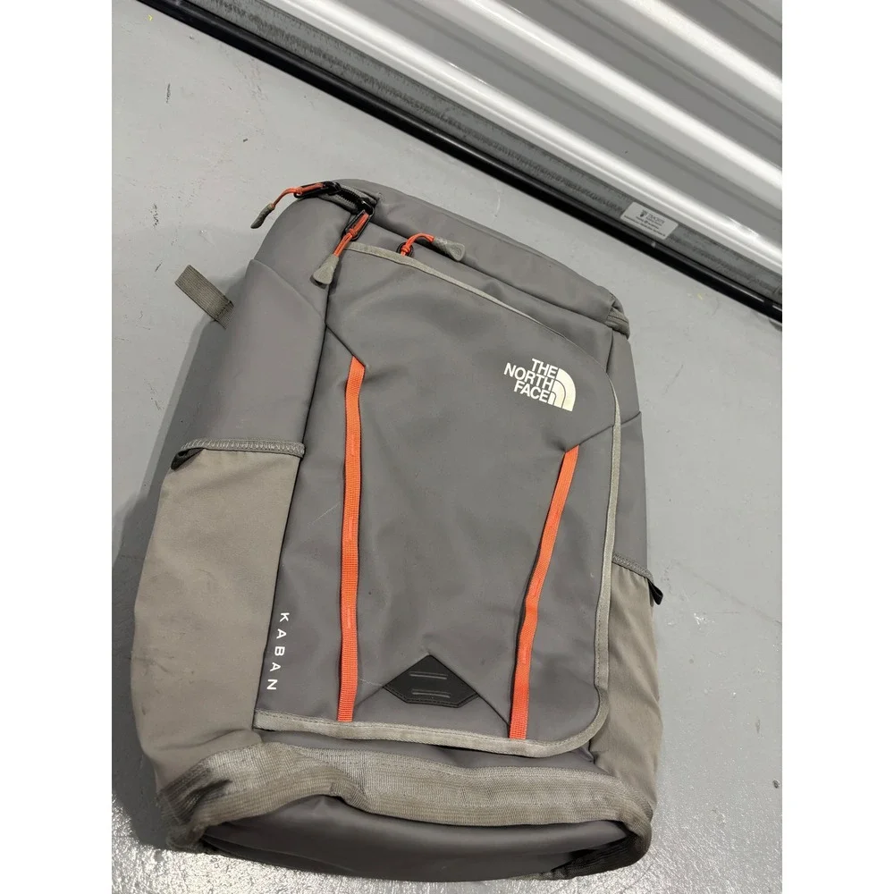 The North Face Kaban Backpack Grey Orange Laptop Commuter Bag FlexVent NF0A2ZEU